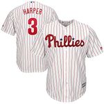 Outerstuff Bryce Harper Philadelphia Phillies White Youth 8-20 Cool Base Home Jersey (Large 14/16)