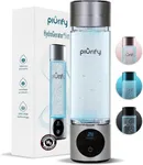 PIURIFY - 9.5 Oz Hydrogen Water Bottle Generator - Easy to use Portable Hydrogen Water Machine with Advanced SPE/PEM Technology, Water Ionizer, Hydrogenated Water, 3000ppb Hydro Water Bottle (Silver)