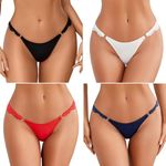 Avidlove Sexy Panties for Women Lace Cheeky Underwear String Bikini Panty Ladies High Cut Hipster 4 Pack