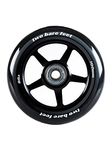 TBF Alloy Series 100mm Stunt Scooter Wheels + ABEC9 // Fit TBF Slamm Razor MGP Grit JD Bug (5 Star Black Single)