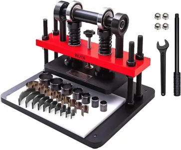 WUTA Die Cutting Machine Manual Die Cutter Embossing Machine Leather Hand Press Mold Leather Cutting Machines for Handmade DIY Leather Craft (Large-38cm x 31.5cm)