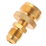 Chironal 1Pcs 1lb Propane Tank Cansiter Regulator Adapter Convert to 3/8 Male Flare Portable Brass Camping Grill Stove Parts Gas Connector (1Pcs 3/8 Male Flare Adapter)