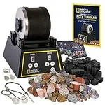 NATIONAL GEOGRAPHIC Professional Rock Tumbler Kit - Complete Rock Tumbler for Adults & Kids with Durable 2 Lb. Barrel, Rocks, Grit, and Patented GemFoam Finishing Foam Polish, Rock Polisher