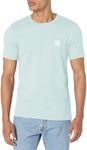 BOSS Men's Tales Woven Patch Logo Jersey T-Shirt, Cloud Green, X-Large