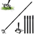 HASTHIP® Heavy Duty Garden Hoe - Garden Weed Rake - Stainless Steel Weeding Rake Tool - Garden Hoe for Weeding - Hoe Garden Tool with 1.7M Adjustable Handle - Gardening Tool for Loosen & Pulling Weed