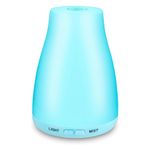 Trace 100ml Home Aromatherapy Small Essential Oil Diffuser, Electric Cool Mist Air Diffuser with USB Power Cord, 7 LED Color Changing, Suitable for Small Room, Bedroom, Office Desk