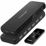 Lemorele HDMI Splitter HDMI Switch 5 in 1 Out, Lemorele 4K HDMI Switcher with Remote Controller (Batteries not Included)