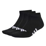 Adidas Unisex Polyester Prf Light Low3P Training Ankle Length Socks Black/Black/Black (M)