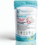 Garlic 10000mg High Strength Supplements Nutrition for Blood Pressure Support, Improved Heart Health, and Robust Immune System — Pack of 120 Healthcare Tablets