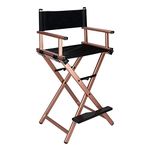 Ver Beauty Aluminum Director Makeup Chair, Rose Gold