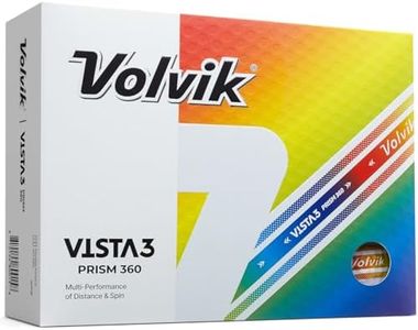 Volvik Vista3 Prism 360 Golf Balls White / 1 Dozen
