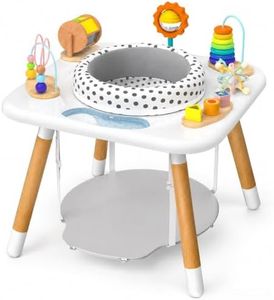 3-Stage Baby Activity Center, Montessori Play Table with 7 Interactive Toys