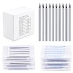 100PCS 12G Body Piercing Needles, Disposable Sterile Stainless Steel Piercing Needles for Ear Navel Belly Frenum Industrial PA Piercing