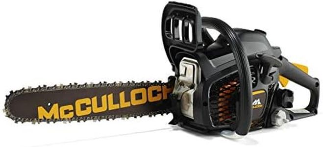 Tronçonneuse thermique CS 35S McCulloch : Tronçonneuse avec moteur de 1400 watts, guide-chaîne de 35 cm, moteur à 2 temps, frein de chaîne à double activation (N° d’art. 00096-76.247.14)