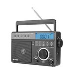 Retekess TR629 Radio AM FM, Portable Radio Support Recording,USB TF Card, FM Radio Powered by Battery or AC Power, Shortwave Radio with LCD Display for Household Outdoor