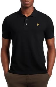 Lyle & Scott Plain Polo Shirt - Cotton Polo Shirt Men's Short Sleeve - A Simple, Short Sleeve Polo Shirt Men Made of High-Quality Cotton, XS-XXL, Z865 Jet Black, S