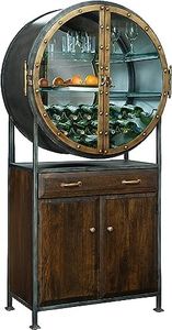 Howard Miller Schawlow Wine Cabinet/Bar, Rustic Hardwood