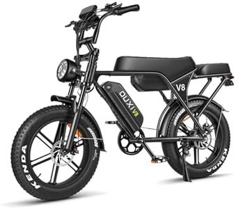 OUXI V8 Max Electric Bike for Adults, Electric Mountain Bike with Dual 48V 15Ah Removable Larger Battery, Peak 1000W Motor Adult Electric Bicycles, 20''x 4.0 Fat Tire E Bike, Hydraulic Brakes