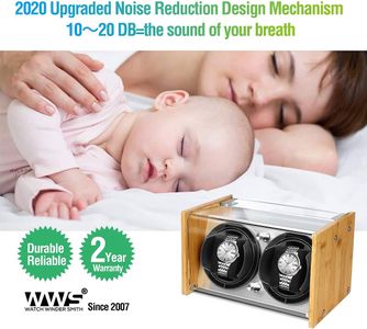 Watch Winder Smith Bamboo Watch Winder Box – Automatic Display Case