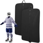 Windyun 2 Pcs Hockey Bag Hockey Jersey Garment Bag Hockey Individual Garment Bag with Strong Zipper Storage Suit Bags Dust Odor Free Breathable Fabric for Hanging Clothes 36" x 24"