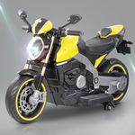 Baybee Rechargeable Battery Operated Bike for Kids, Ride on Kids Bike with LED Light, Bluetooth & Music | Electric Bike for Kids | Baby Battery Bike for Kids to Drive 3 to 8 Years Boys (Green)