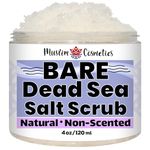 Non-Scented Dead Sea Salt Scrub - for Face & Body/Unscented/Non clogging Jojoba base // Made in Canada - Muslim Cosmetics - BARE Dead Sea Salt Scrub (4oz (120ml))