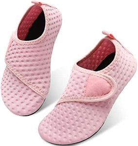 L-RUN Toddler Girls Water Shoes Non Slip Kids Swim Shoes Pink 11.5-12.5=EU30-31