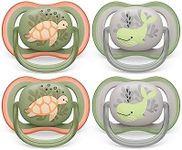 Philips Avent Ultra Air Pacifier - 4 x Light, Breathable Baby Pacifiers for Babies Aged 6-18 Months, BPA Free with Sterilizer Carry Case, SCF085/53