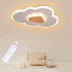 FANLG LED Ceiling Light, 40CM Cloud Light Dimmable Ceiling Lamp with Remote Control 3000-6000K, Kids Night Light 20W Wood Ceiling Light for Kids Room/Living Room/Bedroom/Hallway