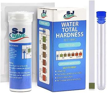 Water Hardness Test Strips - Fast and Accurate Water Quality Testing Kit for Water Softener, Swimming Pool, Fish Tank, & Spa Hardness Test |150 Strips for 150 Hard Water Tests. 0-425 ppm & 0-25 gpg