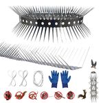 Comastbo 6.5 feet Raccoon Spikes Deterrent,Keep Snake Crow Away,Good for Wall Barns Fence Roof and Tree Bark againest Deer, Rabbit or Snake Climbing to Blue Bird House.