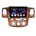 KCSOC Fit For Fortuner HILUX Revo Vigo Android 10 2 Din Stereo Car Radio 2004-2014 Mahogany Frame Multimedia Player GPS Navigation (Color : T3 2G 16G)