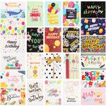 24 Pcs Birthday Cards with Envelopes and Stickers, Blank Birthday Greeting Card Variety Set of Happy Birthday Cards Bulk Greeting Cards Multipack(Type 2)