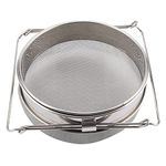 Honey Strainer Big Stainless Steel Double Layer Honey Sieve Honey Filter Set with Adjustable Arms