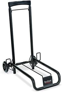 Britax Car Seat Travel Cart | Adjustable Handle + Compact Fold + Fits in Airplane Overhead Bin , Black, 42x13.5x5.5 Inch (Pack of 1)