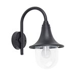 MiniSun Modern IP44 Outdoor Black Fishermans Style Wall Light Lamp