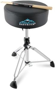 EASTROCK Drum Throne Wide Padded Drum Stools,Heavy Duty Rotatable Drum Seat,Height Adjustable Drum Chair for Drummer Adult (Black)