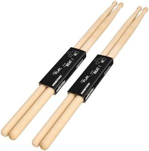 2/4/6/12 Pairs Drum Sticks, 5A Drum Sticks, Oval Wood Tip Drum Stick for Drums, Non-slip Drum Stick for Jazz Drum Electronic Drums Musical Instrument Percussion (5A, 2 Pairs)