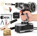 2 in 1 MIG and Stick Welder：250A MIG & MMA Welder 110V Flux Core IGBT Inverter Handheld Gasless Wire Feed Welder for Flux .032"/.040",Inverter ARC Welder Gun for 3/32"-1/8" Rod