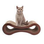 Pet Prime Large Cat Scratcher Lounge 82 x 26.5 x 26.5 cm Cardboard Cat Scratching Pad Cardboard Cat Lounger Scratching Bed for Large Medium Small Cats