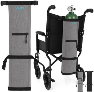 Vive Oxygen Tank Holder for Wheelchair - Portable Medical Cylinder Backpack for Travel - Carrier Accessories Bag for Walker, Rollator, Scooter - Case Fits Canister Sizes M2, M4, M6, M9, C, D, E