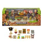 Mattel Minecraft Village Biome Figures Pack | Mini-Figure Nether Biome Toy Sets | Comes with 6 Exclusive Accessories and 6 Character Figures for Game Play and Storytelling