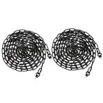 Eumyviv 2 Pack 19ft Heavy Duty Chain for Light Fixture, Pendant Light Extra Chain Permits Installation of Chain-Hung Fixtures on High Ceilings with Max Fixture Weight of 65 Pounds, Black