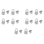 Diary Padlocks heyous 10pcs Metal Archaize Padlocks Key Lock with Key for Wooden Boxes Jewelry Box Storage Box Lockable Diary Book, Silver