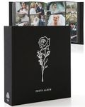 Yuforr Photo Album 6x4 Slip in, 1000 Pockets Photos, Linen Photo Albums for Family Wedding Anniversary, Album Book Holds Landscape and Portrait 10x15cm Pictures-Black