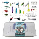 Fishing Advent Calendar, Fishing Christmas Countdown, 24 Days Fishing Lure Set, 2024 Xmas Surprise Gift for Fishing Lover Fisher Adult Men Teen Boys Father Boyfriend Grandpa (Style F)