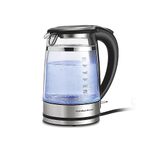 Hamilton Beach Double Wall Kettle, 1.7 Liter Capacity, Stainless Steel Base and Accents, 40850