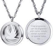 PROSTEEL Personalized Customize Flying Bird,Diffuser Necklace,Locket,Aromatherapy Necklace,Stainless Steel Essential Oil Diffuser,Essential Oil Necklace,Womens Jewelry