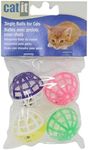 Catit 51403 Jingle Balls, 4-Piece, Purple, Pink, Green, Yellow/White