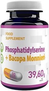 Phosphatidylserin + Bacopa Monnieri 250mg 90 Vegan Kapseln, Laborgeprüft, Hochdosiert, Nicht GVO